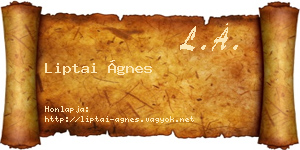 Liptai Ágnes névjegykártya