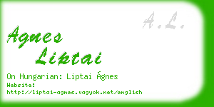 agnes liptai business card